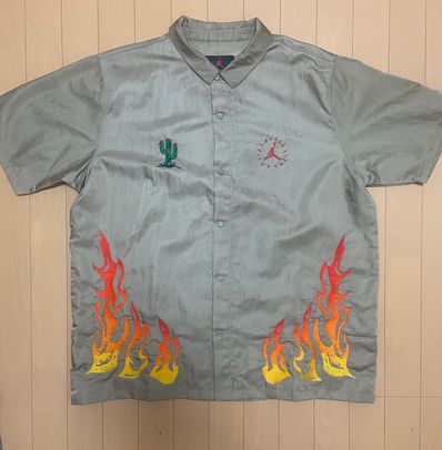 Air Jordan x Travis Cactus Jack Button Down Shirt "Khaki Desert"