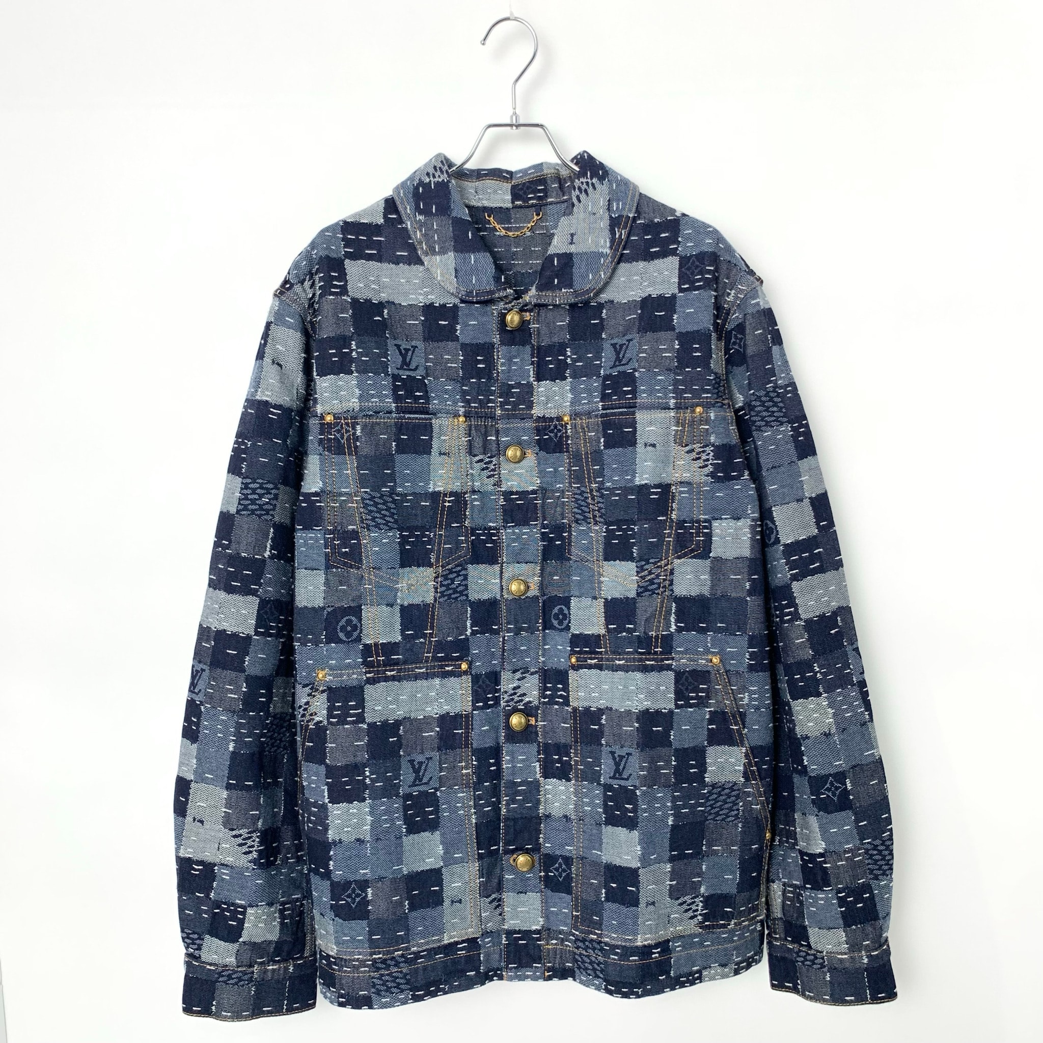 Louis Vuitton × NIGO Damier Denim Workwear Blouson "Indigo"