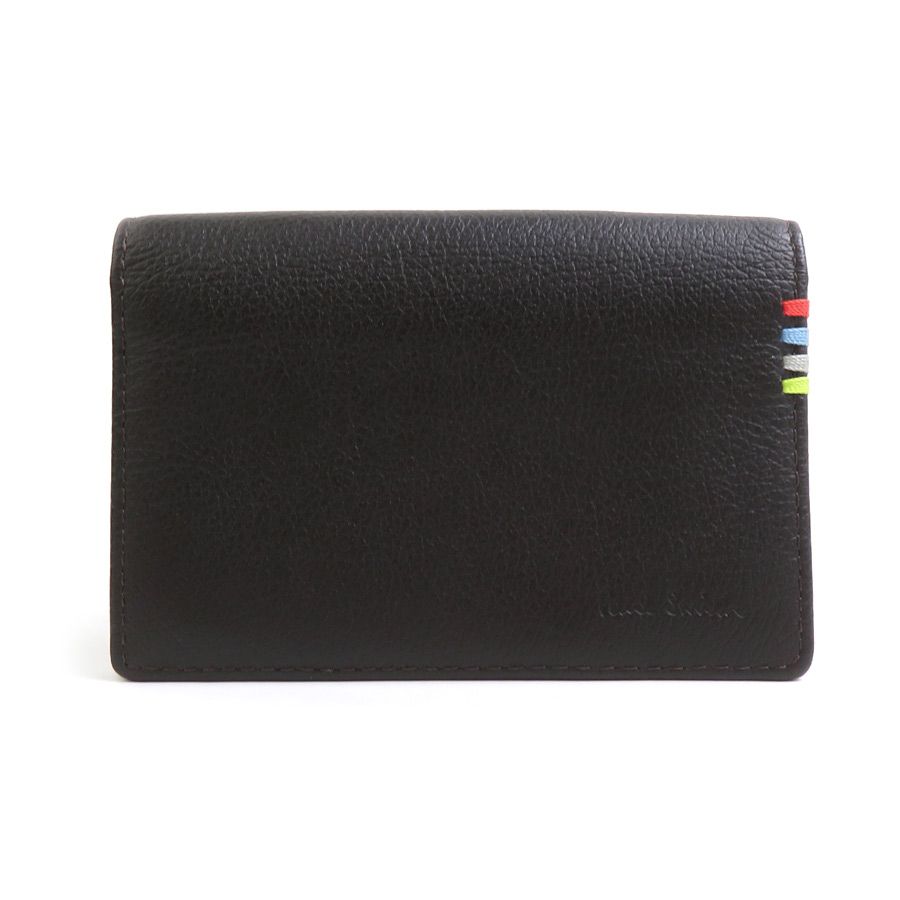 ポール スミス Paul Smith カードケース レザー ブラウン×イエローグリーン メンズ【中古】 56129a