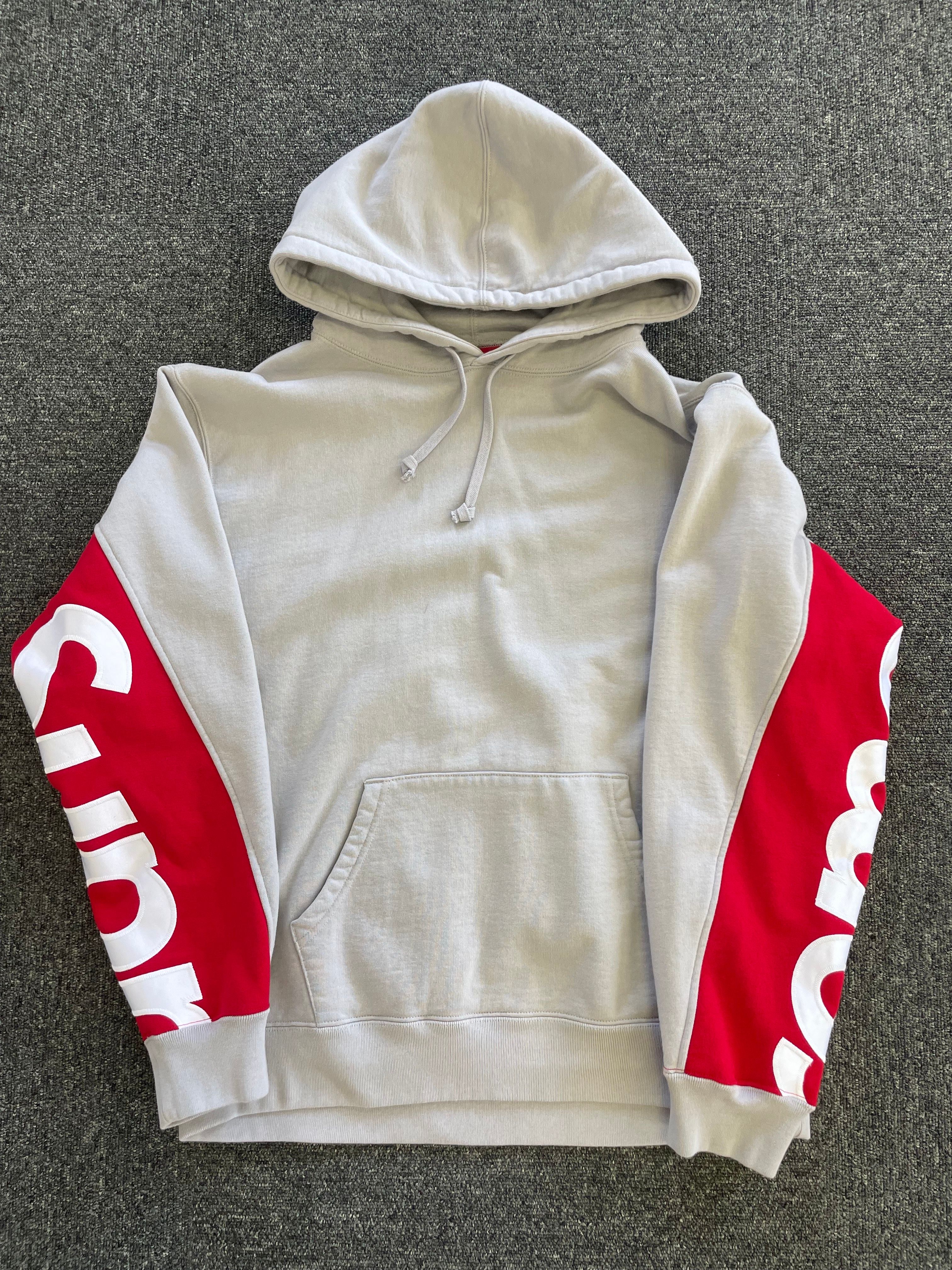 Supreme Cropped Panels Hooded Sweatshirt "Grey"