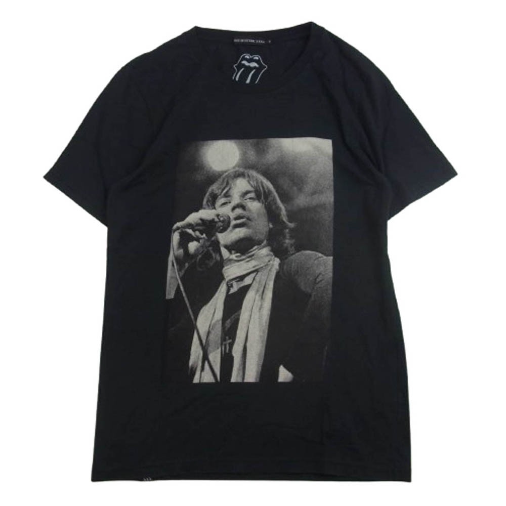 HYSTERIC GLAMOUR ヒステリックグラマー Tシャツ 0663CT09 XXX ROLLING STONES  ローリング ストーンズ ミックジャガー プリント 半袖 Tシャツ ブラック系 S【中古】