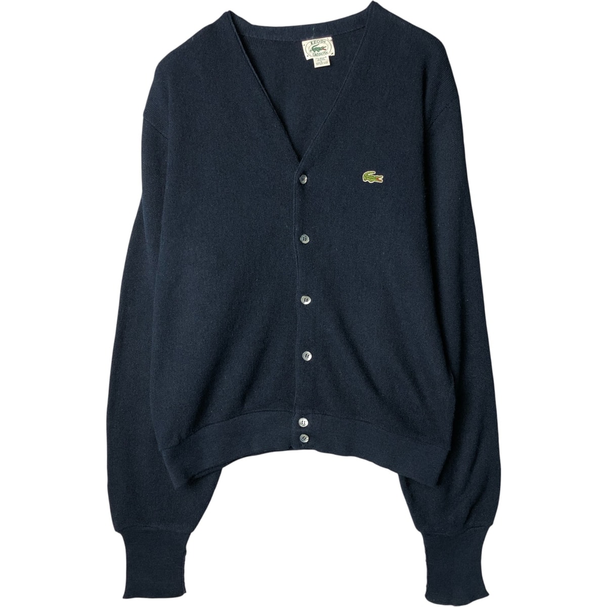 古着 80~90年代 ラコステ LACOSTE IZOD アクリルニットカーディガン USA製 メンズL相当 ヴィンテージ/eaa590794