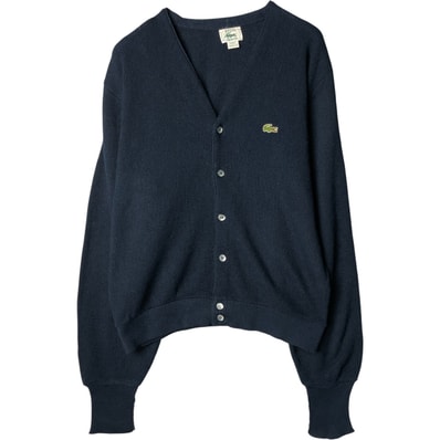 古着 80~90年代 ラコステ LACOSTE IZOD アクリルニットカーディガン USA製 メンズL相当 ヴィンテージ/eaa590794