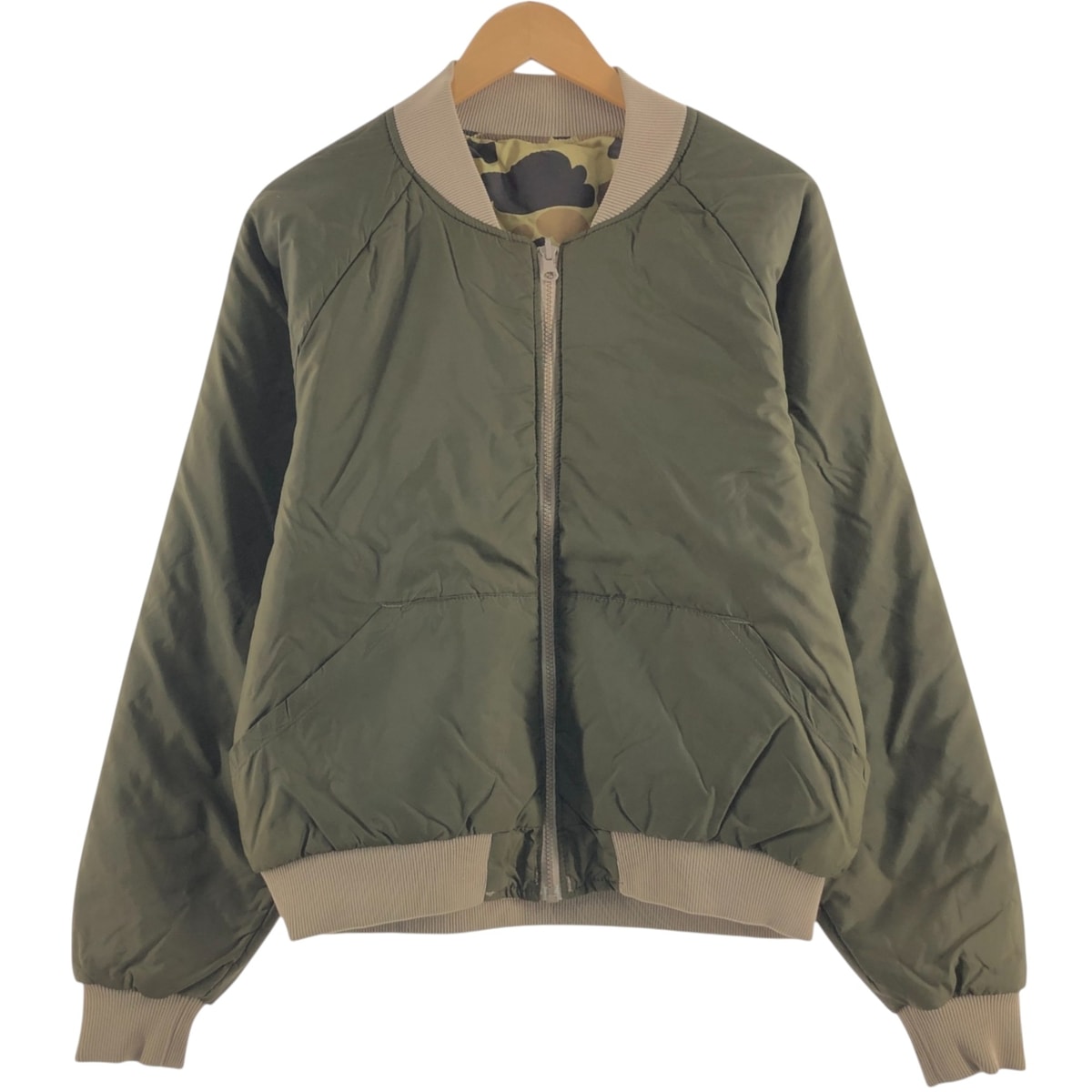 古着 70年代 コロンビア Columbia イエローストーンタグ 迷彩柄 ダックハンターカモ リバーシブル 中綿ブルゾン パファージャケット メンズM相当 ヴィンテージ/eaa509670