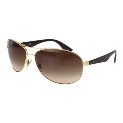 美品 Ray-Ban レイバン ブラウン ゴールド金具 プラスチック メタル/ サングラス 男女兼用 ティアドロップ 603200 【中古】