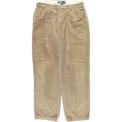 古着 ラルフローレン Ralph Lauren POLO by Ralph Lauren ANDREW PANT 太畝 ツータック コーデュロイパンツ メンズw36相当/eaa610815