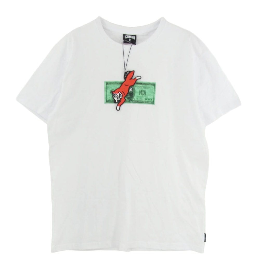 ICE CREAM アイスクリーム Benjamin S/S Tee ベンジャミン プリント 半袖 Tシャツ ホワイト系 XL【中古】