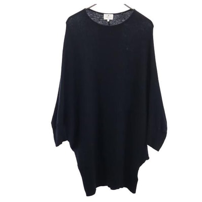 LANVIN en Bleu ランバンオンブルー ウールブレンド ニット ワンピース 38 ブラック チュニック