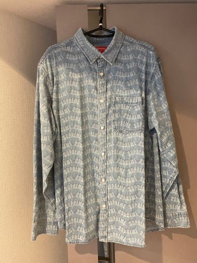 Supreme Arc Jacquard Denim Shirt "Blue"