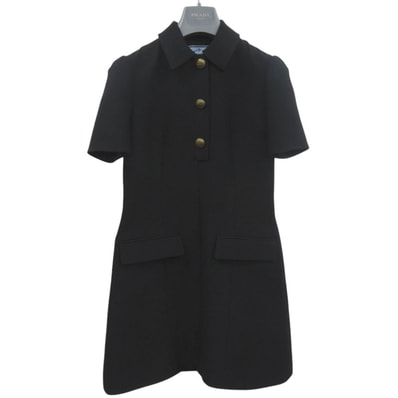 プラダ フレアフィット トリコチン ミニドレス サイドジッパー