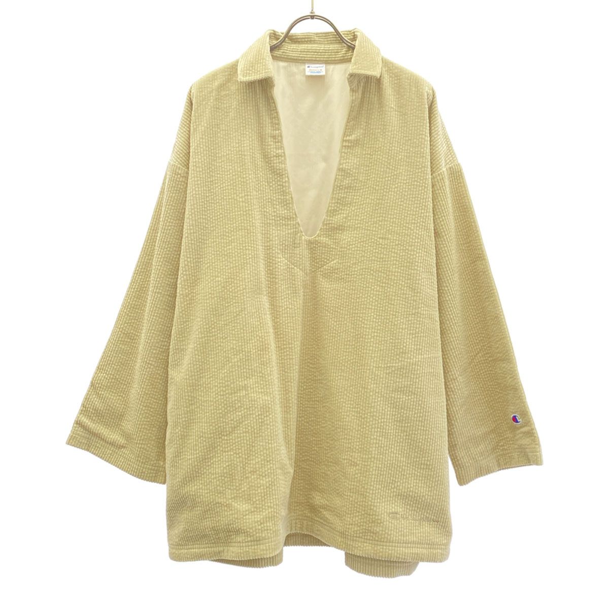 Champion チャンピオン ロゴ刺繍 コーデュロイ メキシカン ジャケット M ベージュ