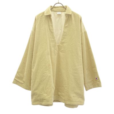 Champion チャンピオン ロゴ刺繍 コーデュロイ メキシカン ジャケット M ベージュ