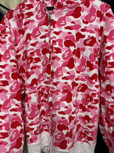 A BATHING APE ABC Camo Shark Full Zip Hoodie "Pink"