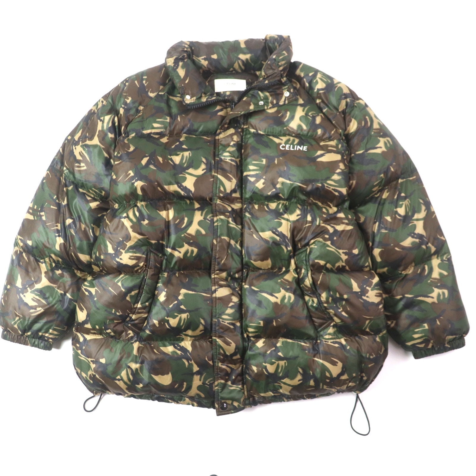 極美品 セリーヌ
 ジャケット グリーン ブラウン マルチ メンズ 54 2W4300610