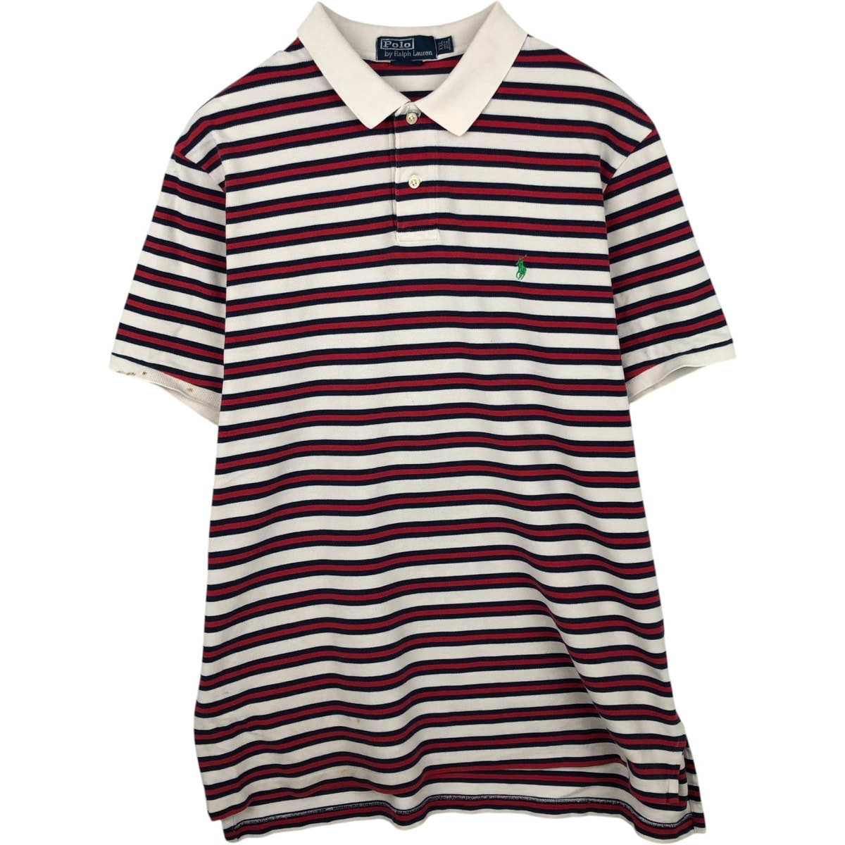 古着 ラルフローレン Ralph Lauren POLO by Ralph Lauren CUSTOM FIT マルチボーダー 半袖 ボーダー ポロシャツ メンズXXL相当/eaa635186
