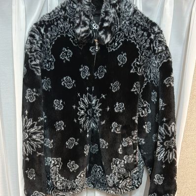 Supreme Bandana Faux Fur Bomber Jacket "Black"