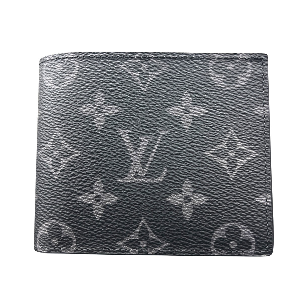 LOUIS VUITTON 現行品 展示品級 ルイヴィトン ポルトフォイユ マルコNM モノグラムエクリプス 二つ折り財布 M62545 PVC レザー RFID確認済 ブラック ヴィトン LV SAランク 中古 鑑定済 ヴィトン財布【定価86,700円】