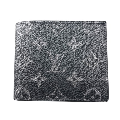 LOUIS VUITTON 現行品 展示品級 ルイヴィトン ポルトフォイユ マルコNM モノグラムエクリプス 二つ折り財布 M62545 PVC レザー RFID確認済 ブラック ヴィトン LV SAランク 中古 鑑定済 ヴィトン財布【定価86,700円】