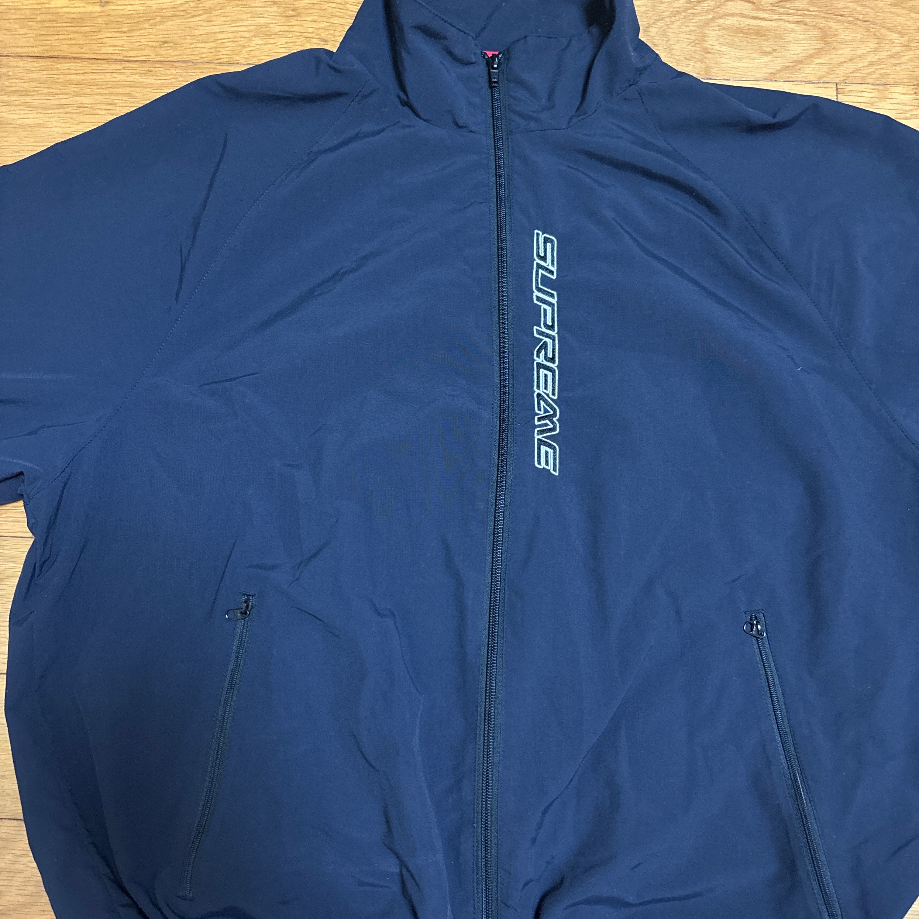 Supreme Contrast Zip Track Jacket "Black"