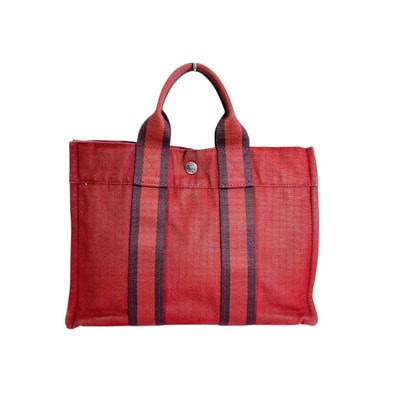 エルメス HERMES フールトゥトートPM キャンバス ハンドバッグ