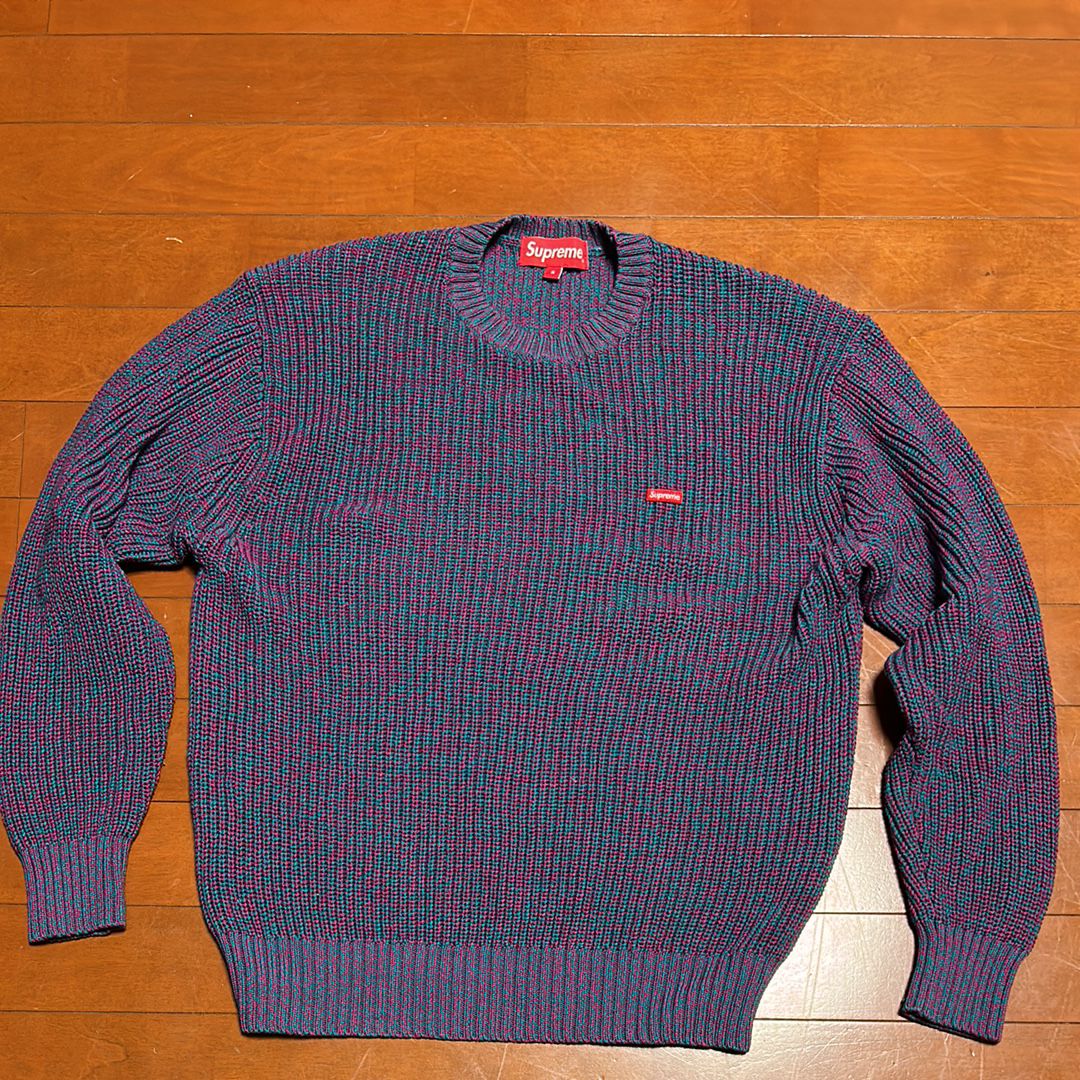Supreme Melange Rib Knit Sweater "Teal"