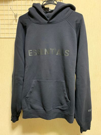 FEAR OF GOD ESSENTIALS / SSENSE 3D Silicon Applique Pullover Hoodie "Dark Navy"