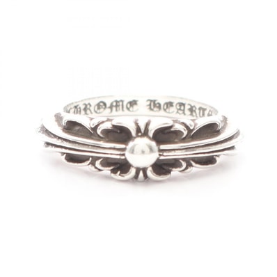 Chrome Hearts Baby Classic Floral Cross Ring "Silver"