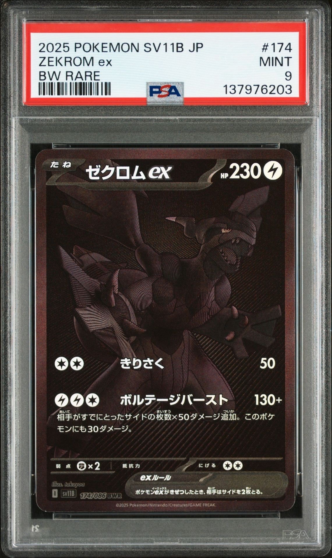 ゼクロムex BWR [SV11B 174/086](拡張パック「ブラックボルト」)