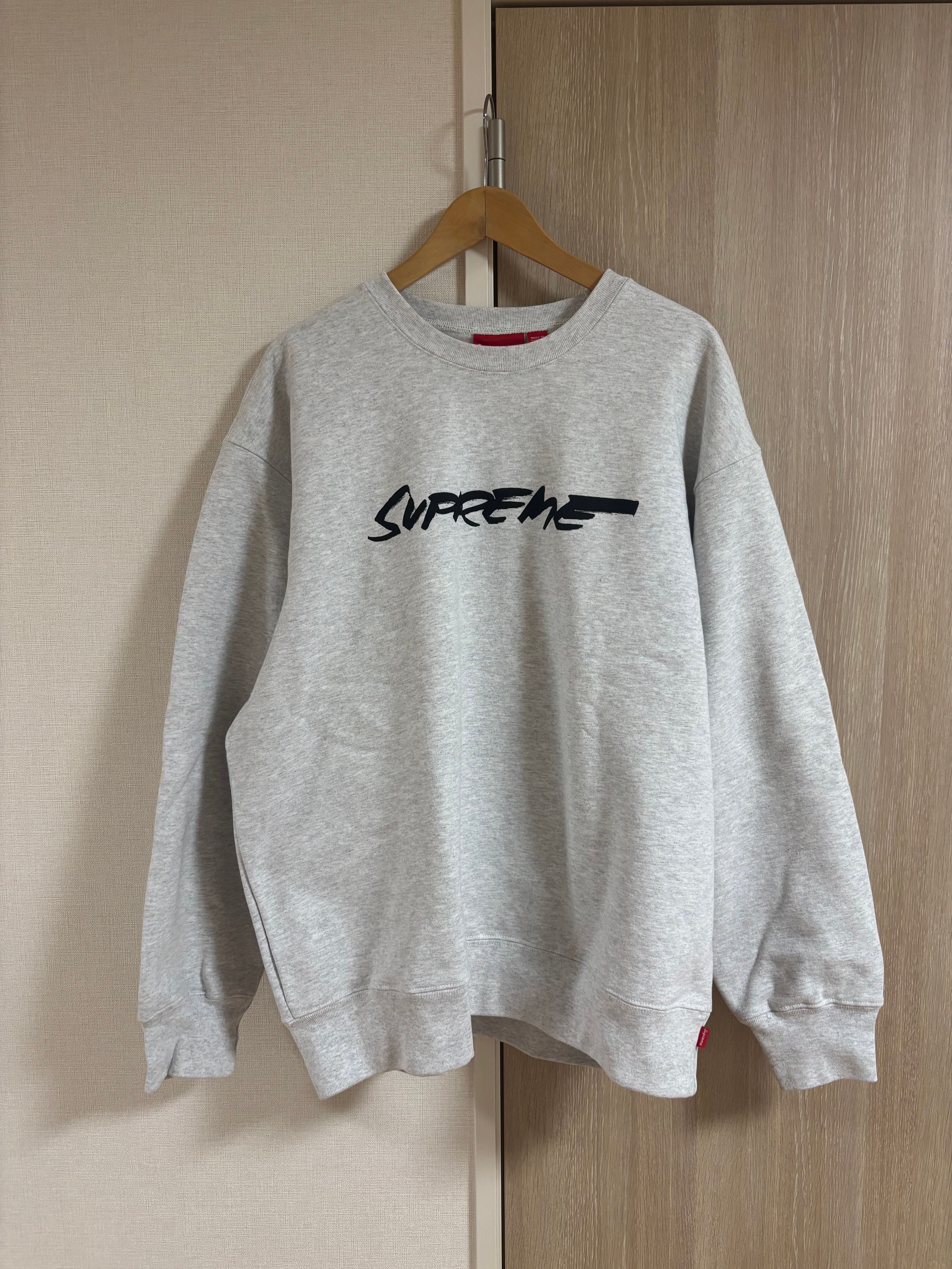Supreme Futura Logo Crewneck "Grey"