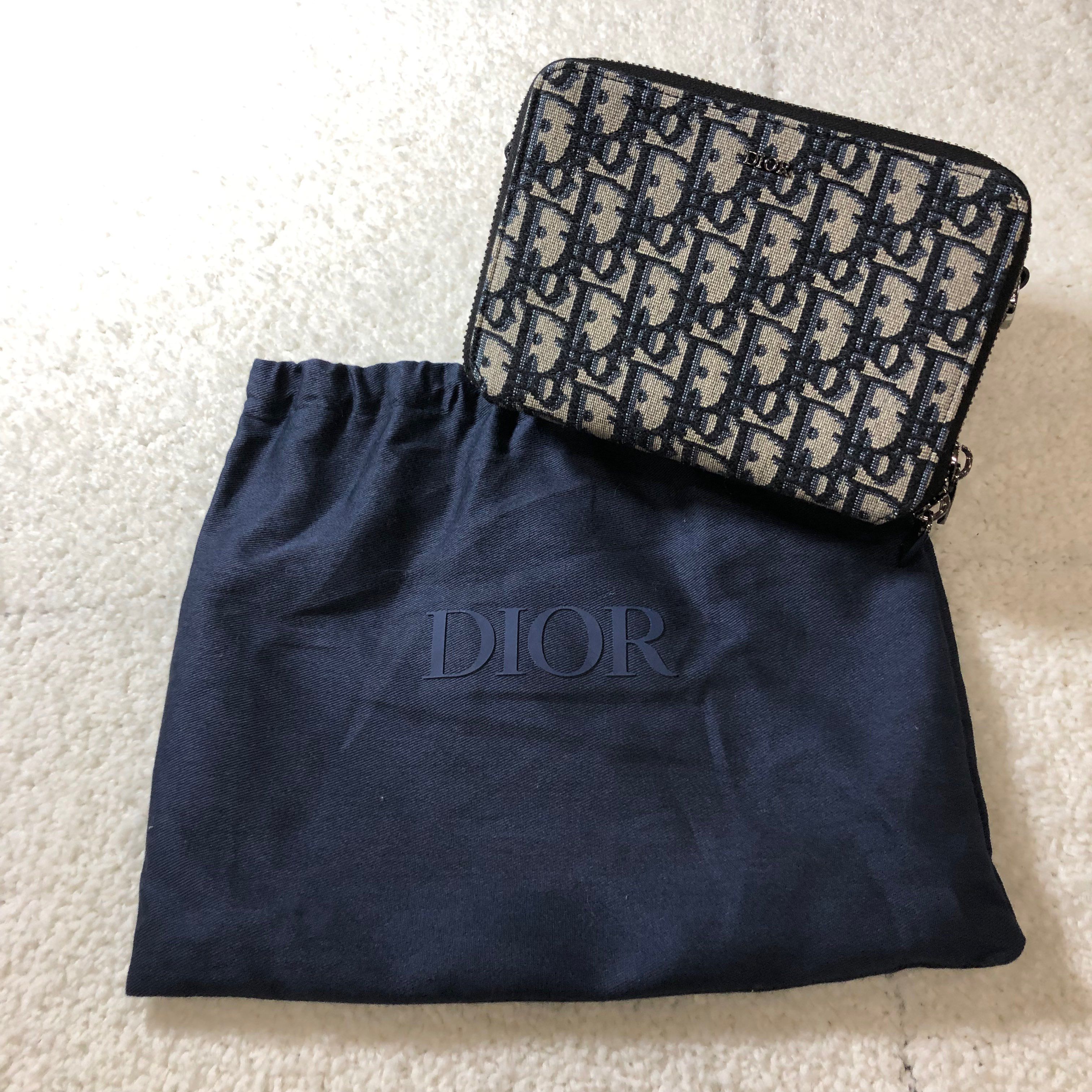 Dior Trotter Shoulder strap pouch ”Navy/Beige”