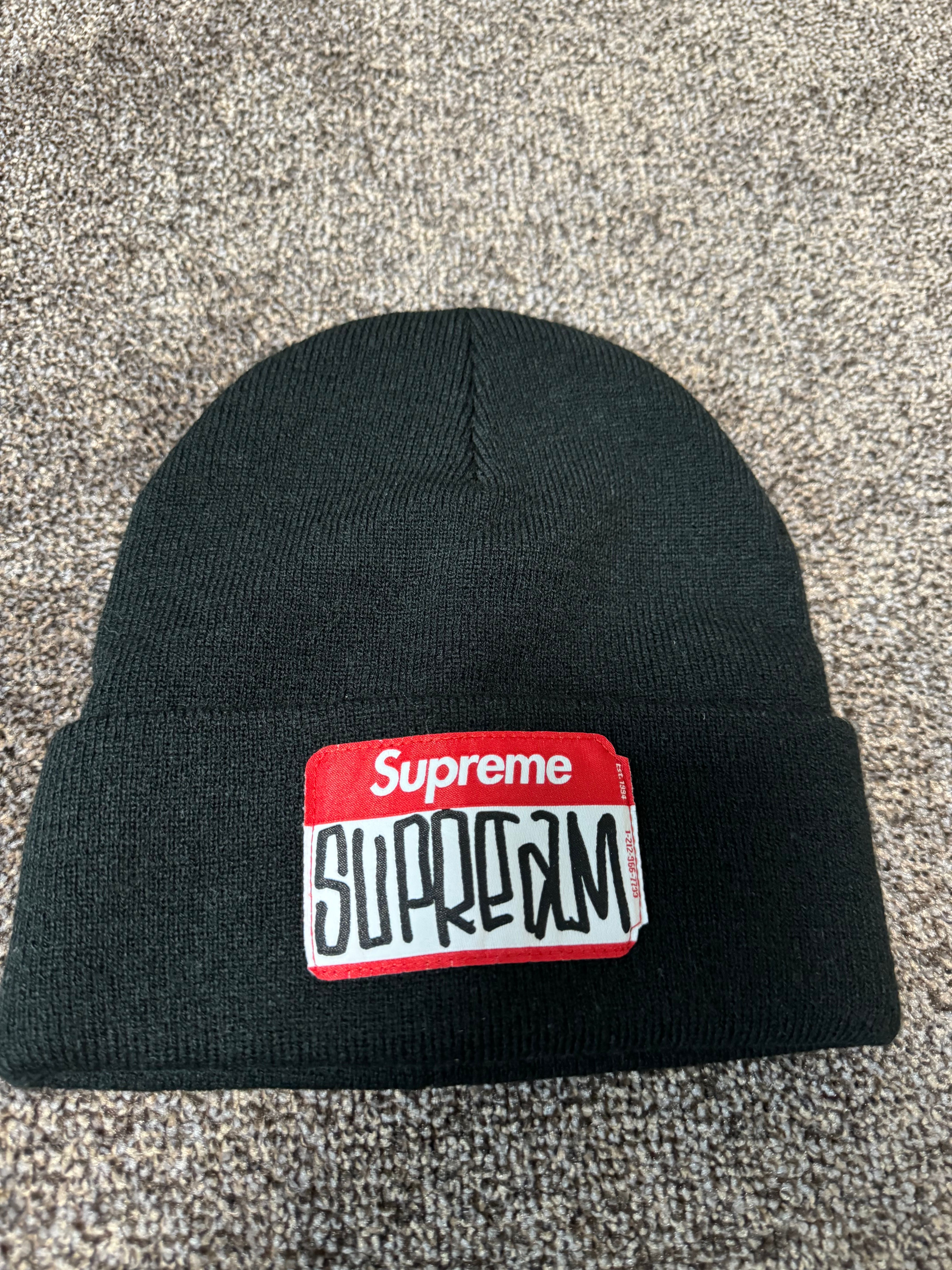 Supreme Gonz Nametag Beanie "Black"