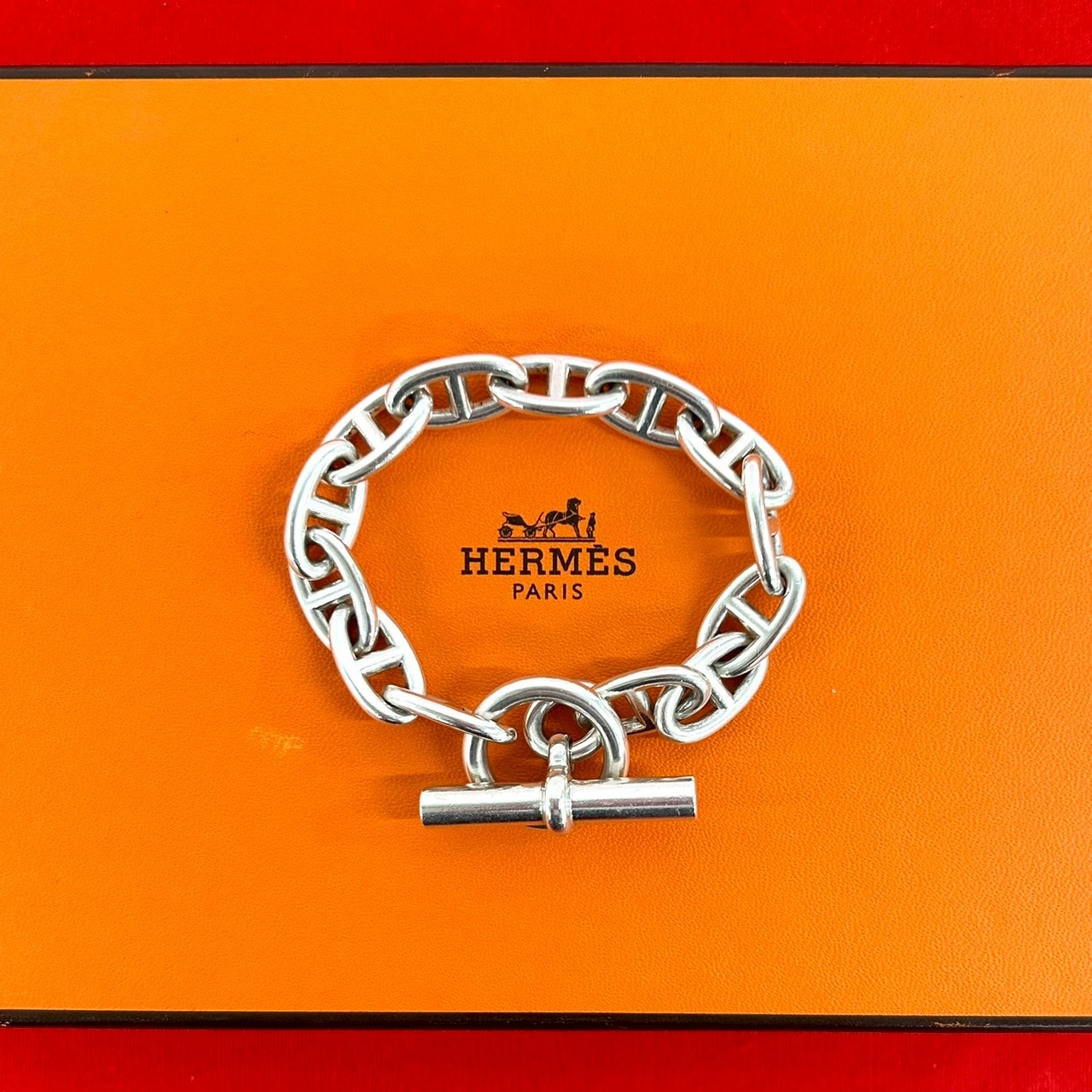 HERMES エルメス シェーヌダンクル GM 13コマ ブレスレット シルバー925 ブレスレット シルバー
 40011