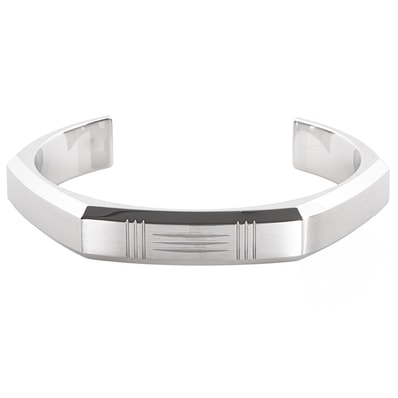 HERMES エルメス ツールボックス GM カフ ブレスレット バングル ステンレススチール シルバー【中古】