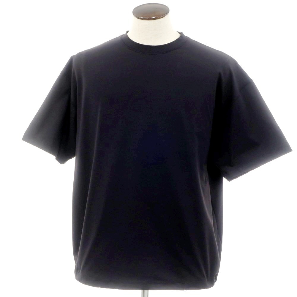 【中古】ビームス BEAMS ストレッチ ポリエステル クルーネック 半袖Tシャツ ブラックネイビー【サイズL】【メンズ】