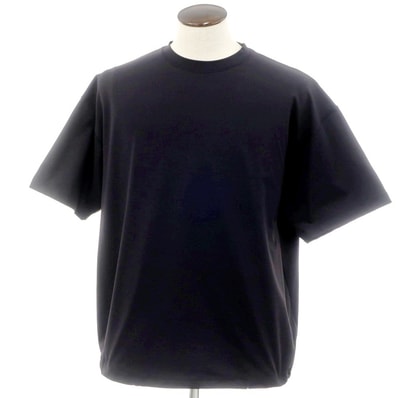 【中古】ビームス BEAMS ストレッチ ポリエステル クルーネック 半袖Tシャツ ブラックネイビー【サイズL】【メンズ】