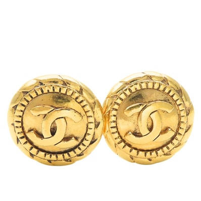 【中古】 シャネル イヤリング ココマーク メタル ゴールド アクセサリー メッキ レディース 女性 CHANEL