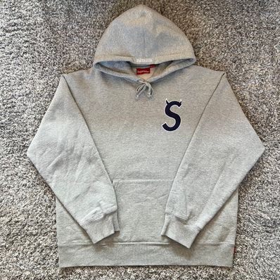 Supreme S Logo Hooded Sweatshirt "Heather Grey" (22FW)