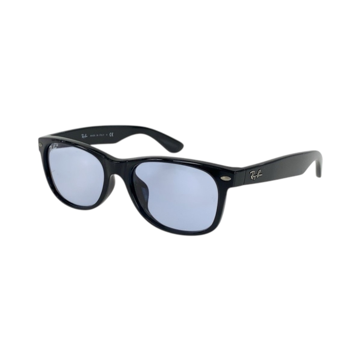 美品 Ray-Ban レイバン ニューウェイファーラー クラシック ブラック 黒 シルバー金具 プラスチック サングラス メガネ 男女兼用 スクエア 601036 【中古】