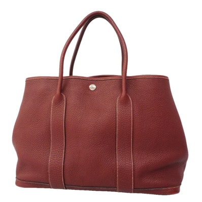 ★最終価格★SALE【6hc2495】エルメス トートバッグ ガーデンパーティPM ネゴンダ ルージュアッシュ シルバー金具 □Q刻印【中古】レディース