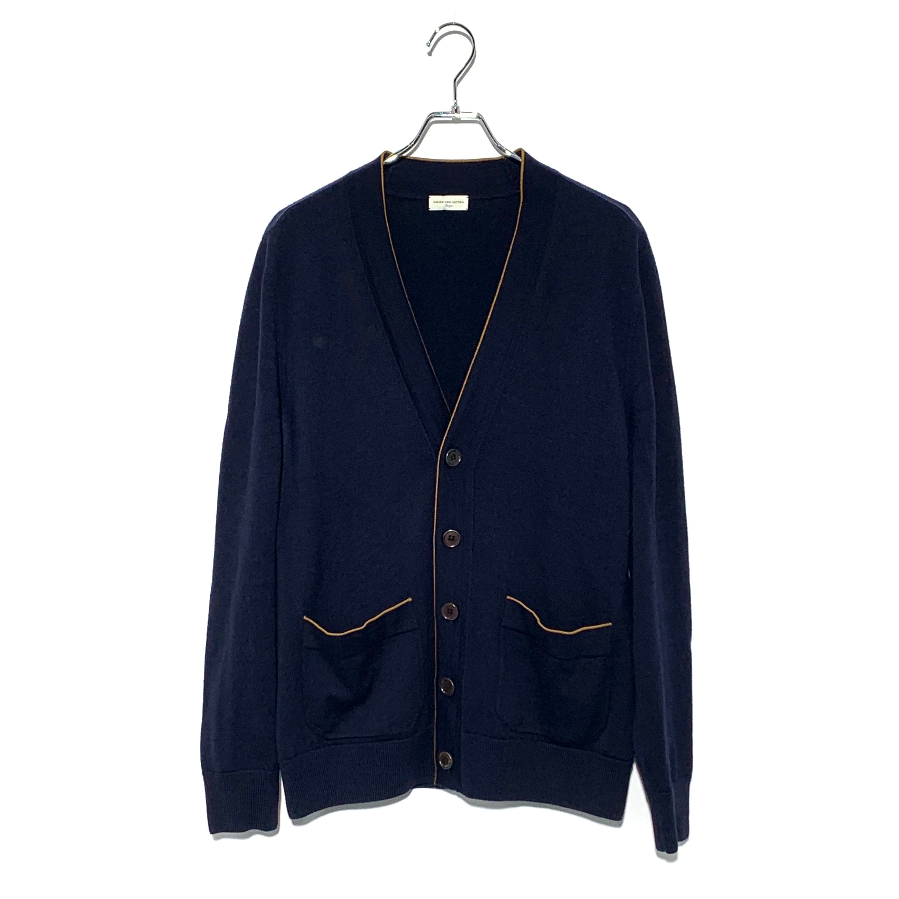 Dries Van Noten WOOL KNIT CARDIGAN Navy