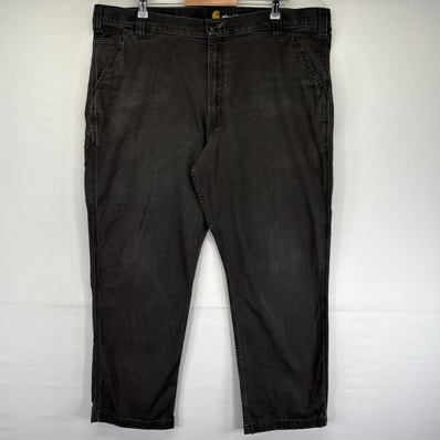 古着 カーハート Carhartt パンツ ダック ペインター ジッパーフライ ワークパンツ 大きいサイズ w42 L32 グレー系 メンズ
