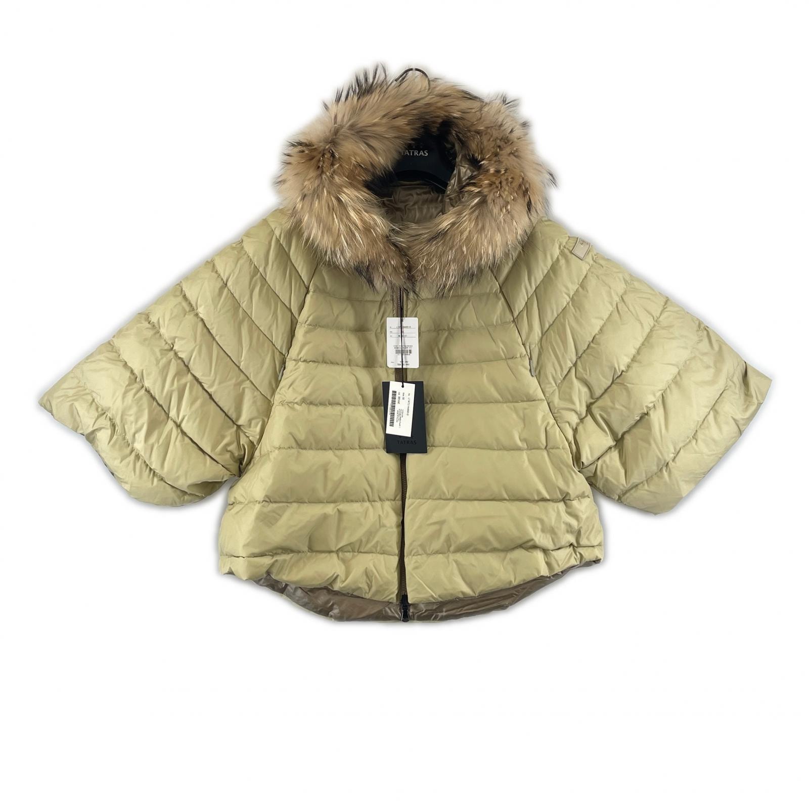 極美品 TATRAS タトラス マーレ LTAT21A4692-D 無地 秋冬 AW ダウンジャケット ナイロン ベージュ レディース 2 ポンチョ【古着】【中古】