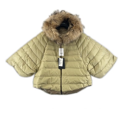 極美品 TATRAS タトラス マーレ LTAT21A4692-D 無地 秋冬 AW ダウンジャケット ナイロン ベージュ レディース 2 ポンチョ【古着】【中古】