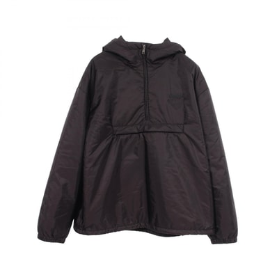 プラダ PRADA Re-Nylon フード付き 中綿 アノラック 衣料品 アウター ナイロン メンズ ブラック系 SGC914 【中古】