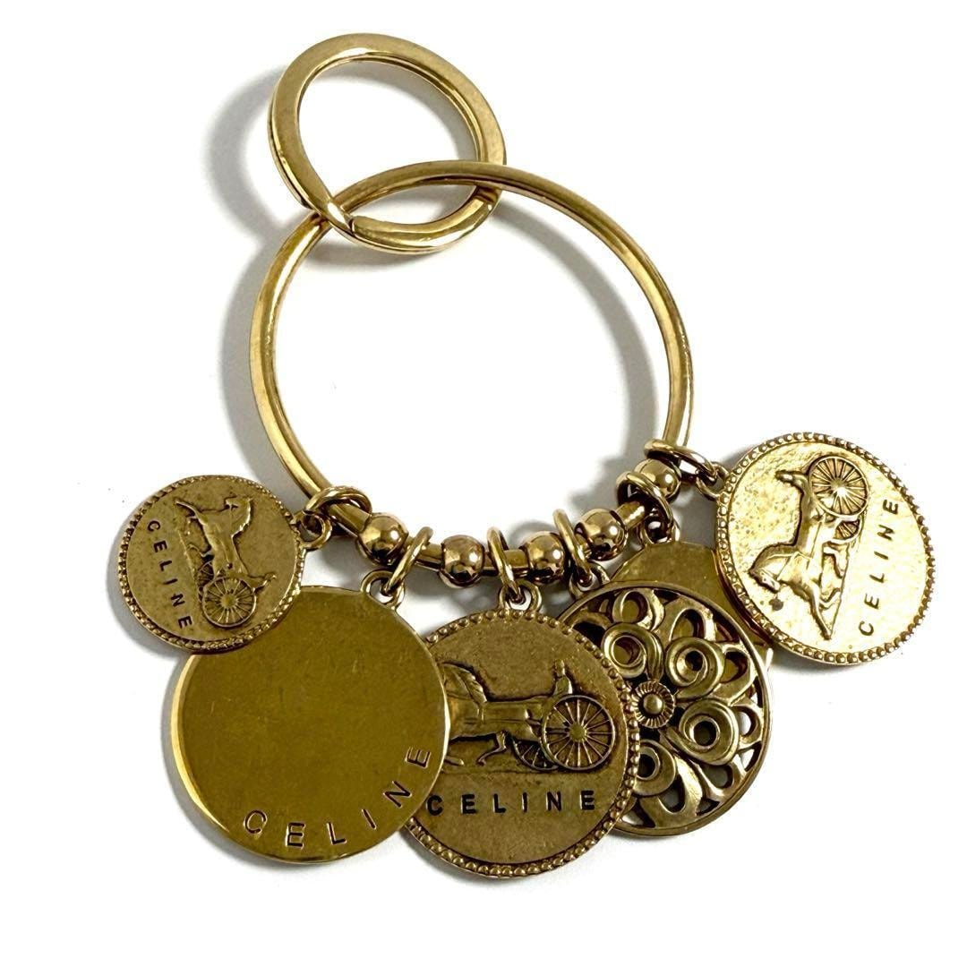 【男女兼用】セリーヌ キーリング キーホルダー バッグチャーム ヴィンテージ