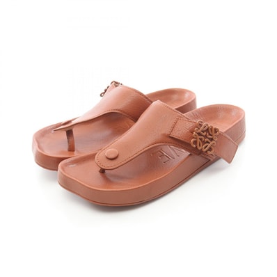 ロエベ LOEWE EASE SANDAL イーズサンダル サンダル 靴 レザー レディース ブラウン系 【中古】