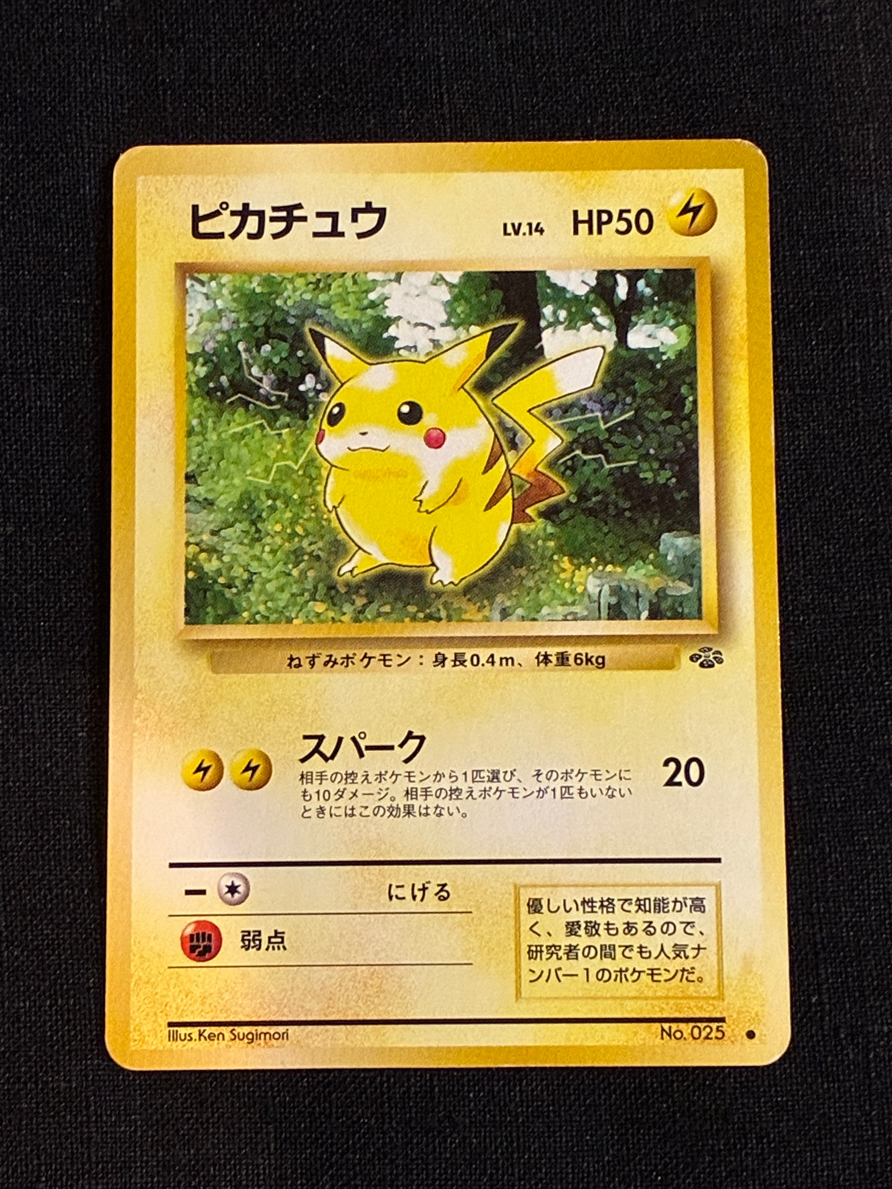 ピカチュウ ● : 旧裏 [PMCG2 No.025](拡張パック「ポケモンジャングル」)