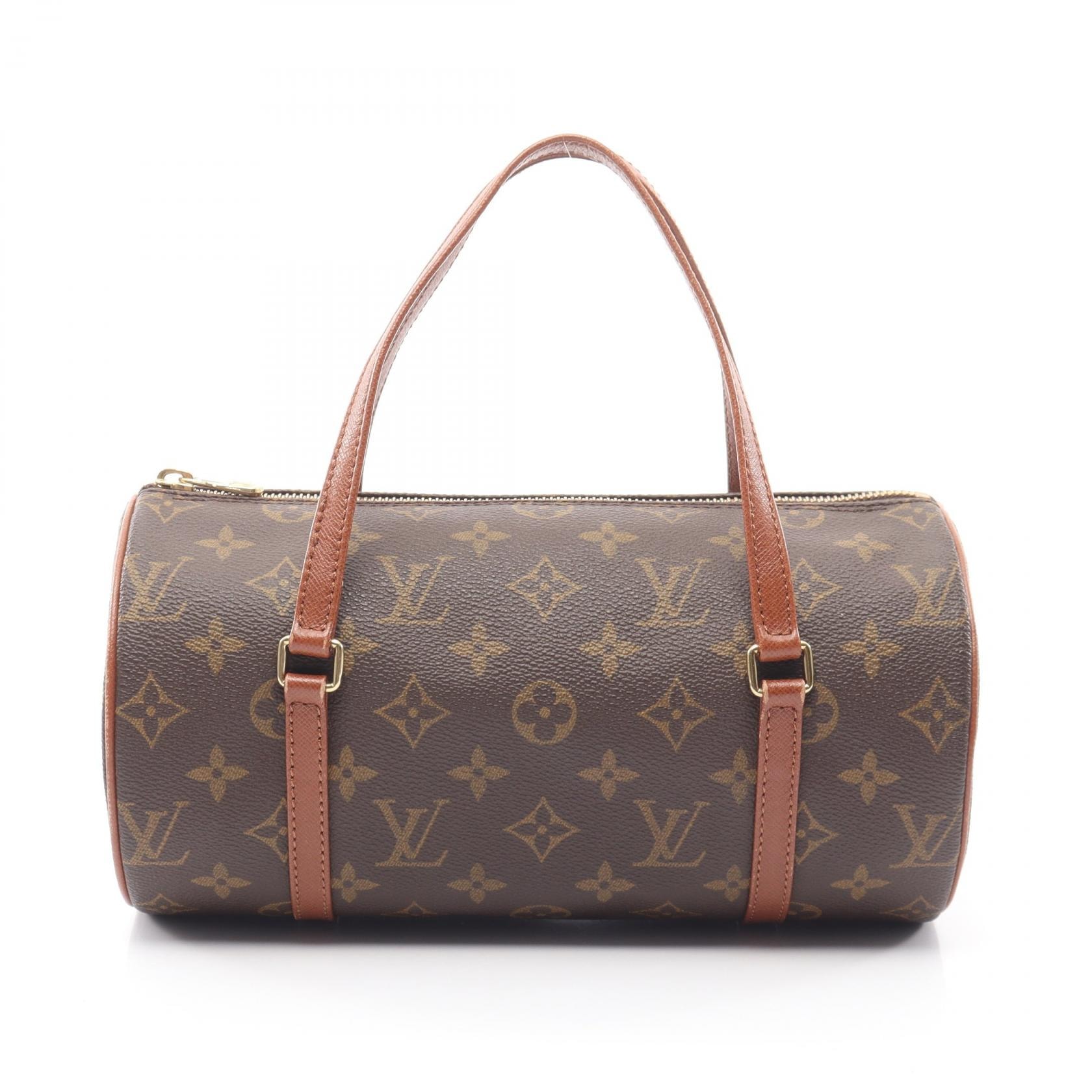 ルイ・ヴィトン LOUIS VUITTON パピヨン26 モノグラム 旧型 ハンドバッグ バッグ PVCコーティングキャンバス レザー レディース ブラウン系 M51366 【中古】