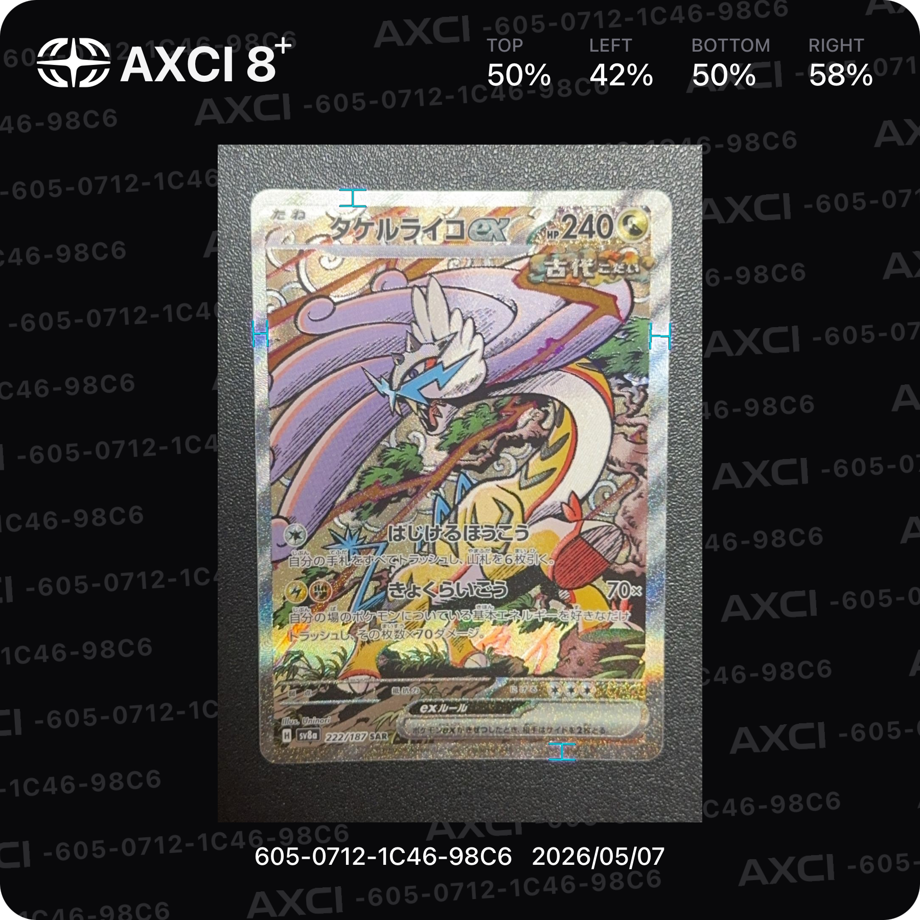 タケルライコex SAR [SV8a 222/187](ハイクラスパック「テラスタルフェスex」)
