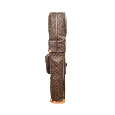 ルイ・ヴィトン LOUIS VUITTON サック ゴルフ キャディバッグ クラブケース バッグ PVCコーティングキャンバス レザー モノグラム メンズ レディース ブラウン系 M58221 【中古】